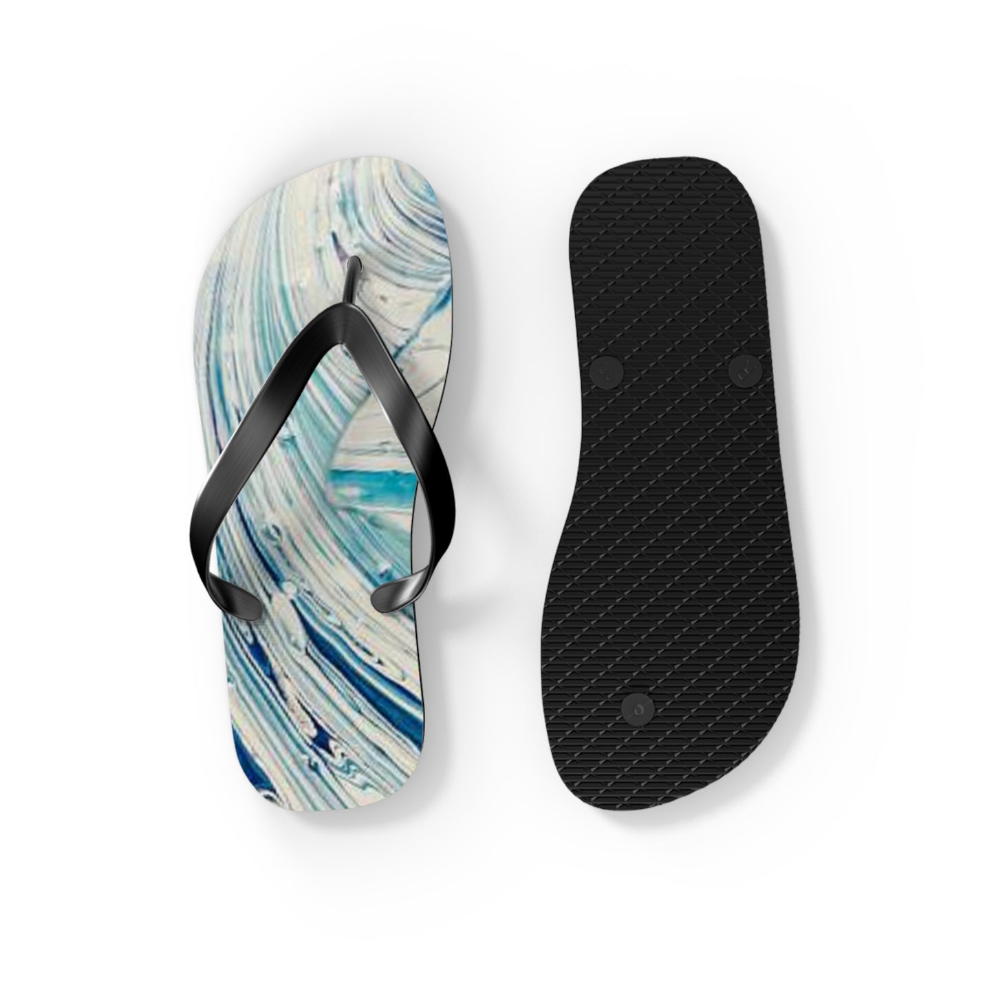Turquoise Marble Sandals, Beach Shoes, Vacation Flip Flops, Pool Slides