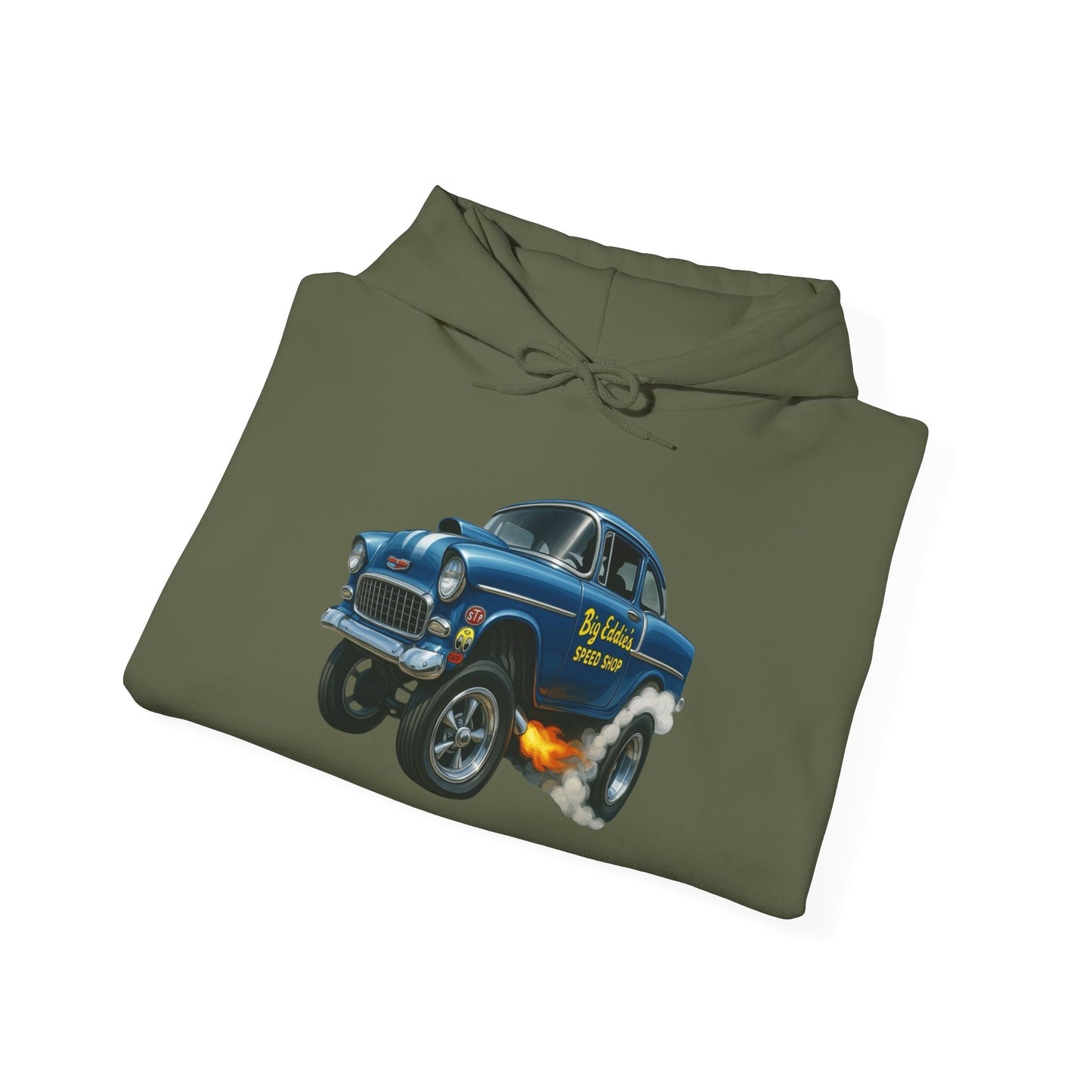 Chevrolet Hotrod Speed Shop 50's Graphic Hoodie NEW Heavy Hooded Sweatshirt