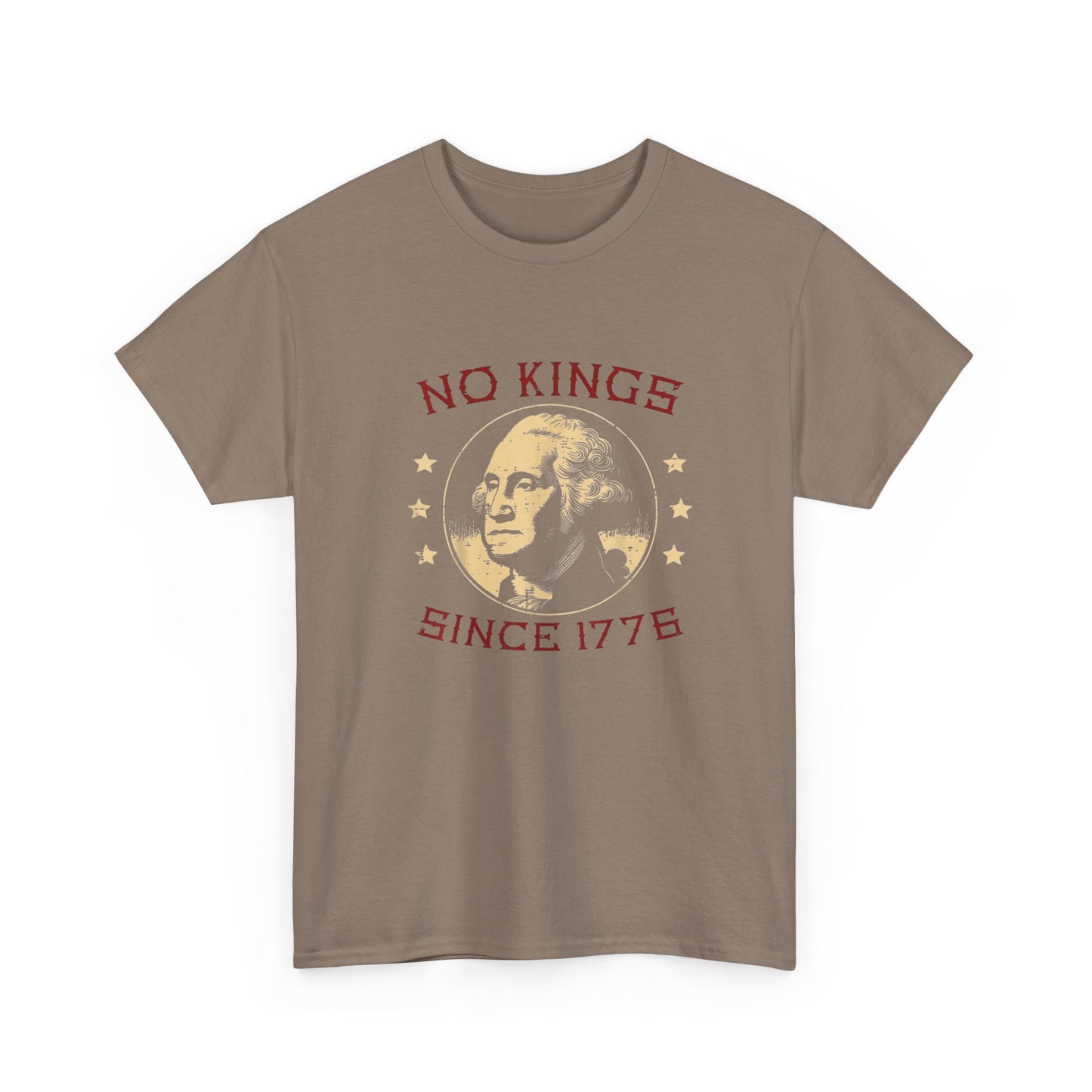 No Kings Since 1776 Ben Franklin Graphic T Shirt Unisex Heavy Cotton Tee NEW