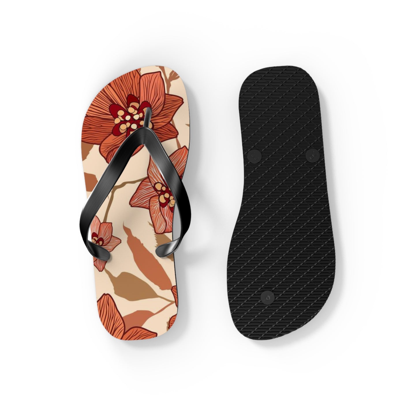 Tropical Flowers Beach Vibes Sandals Summer Flip Flops Slides BRAND NEW