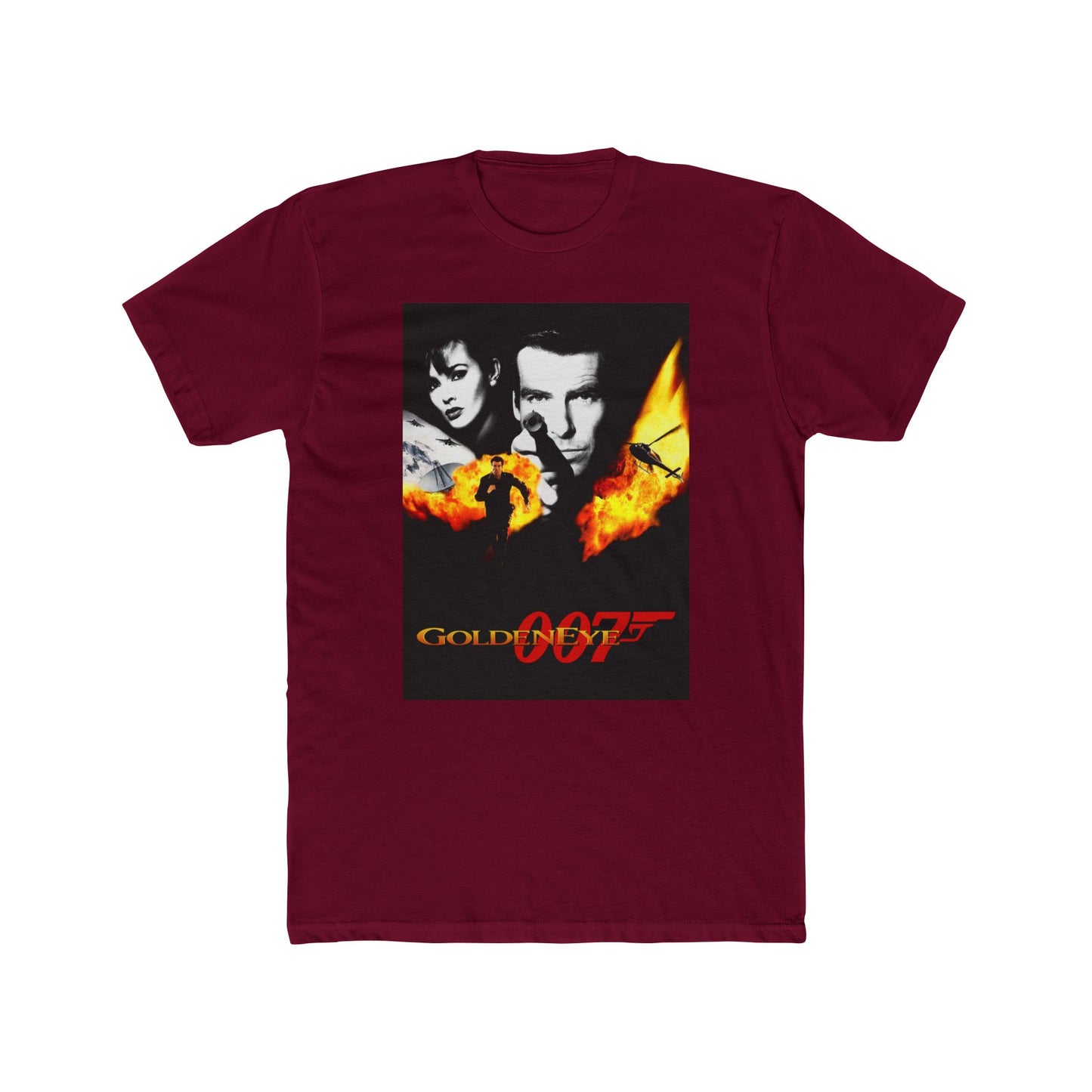 Golden eye bond 90s gamer retro gaming sailor jerrry vintage Men's Cotton Crew