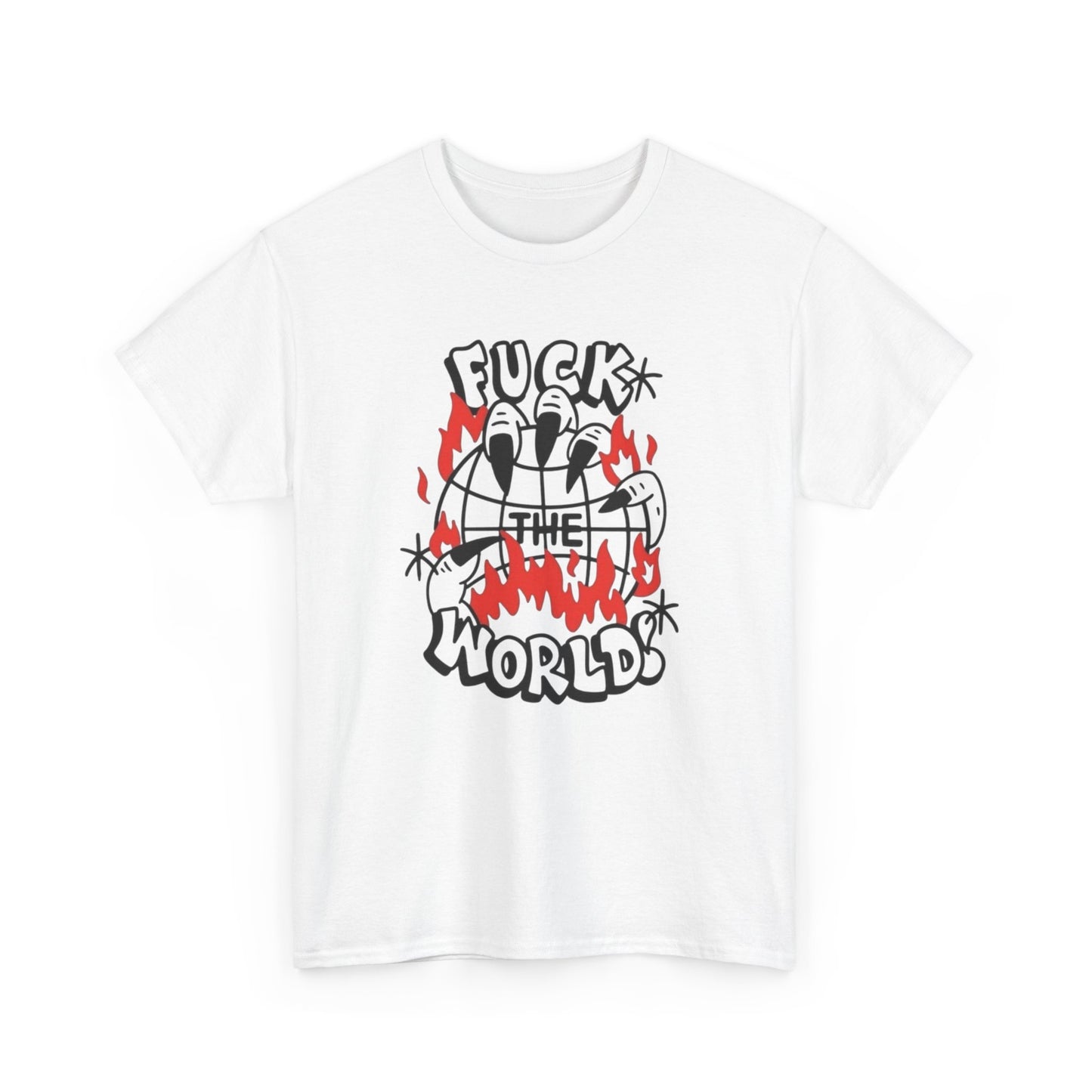 F The World Graphic T-Shirt Unisex Heavy Cotton Tee Gift NEW