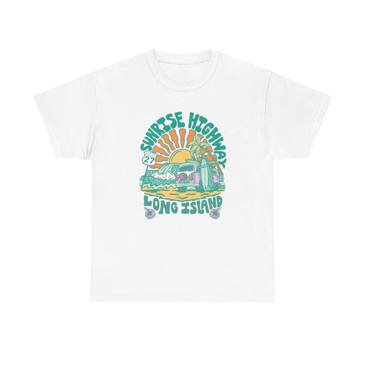 Sunrise Highway Long Island Graphic T Shirt NEW Adult Tee