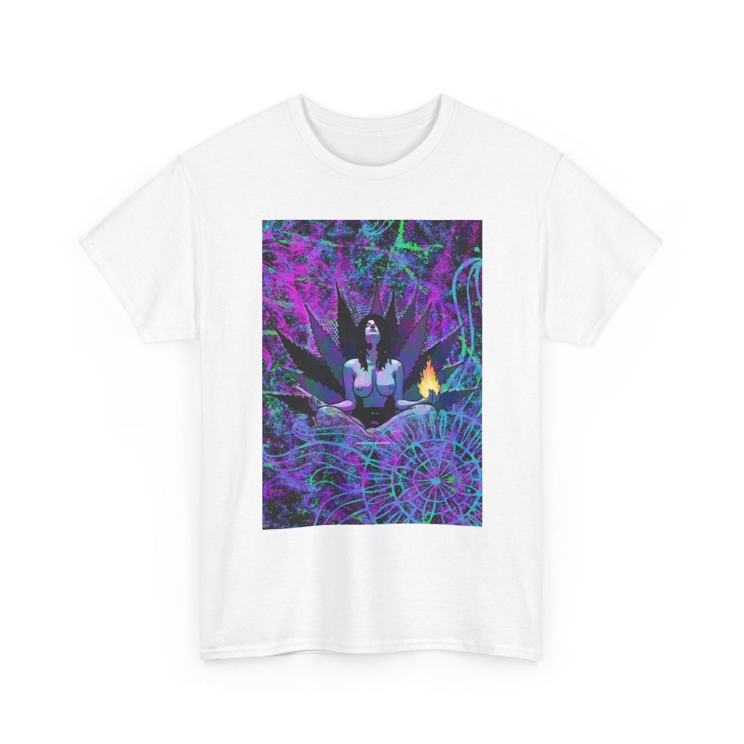 Beautiful Women Weed Leaf Graphic T Shirt Trippy Unisex Heavy Cotton Tee