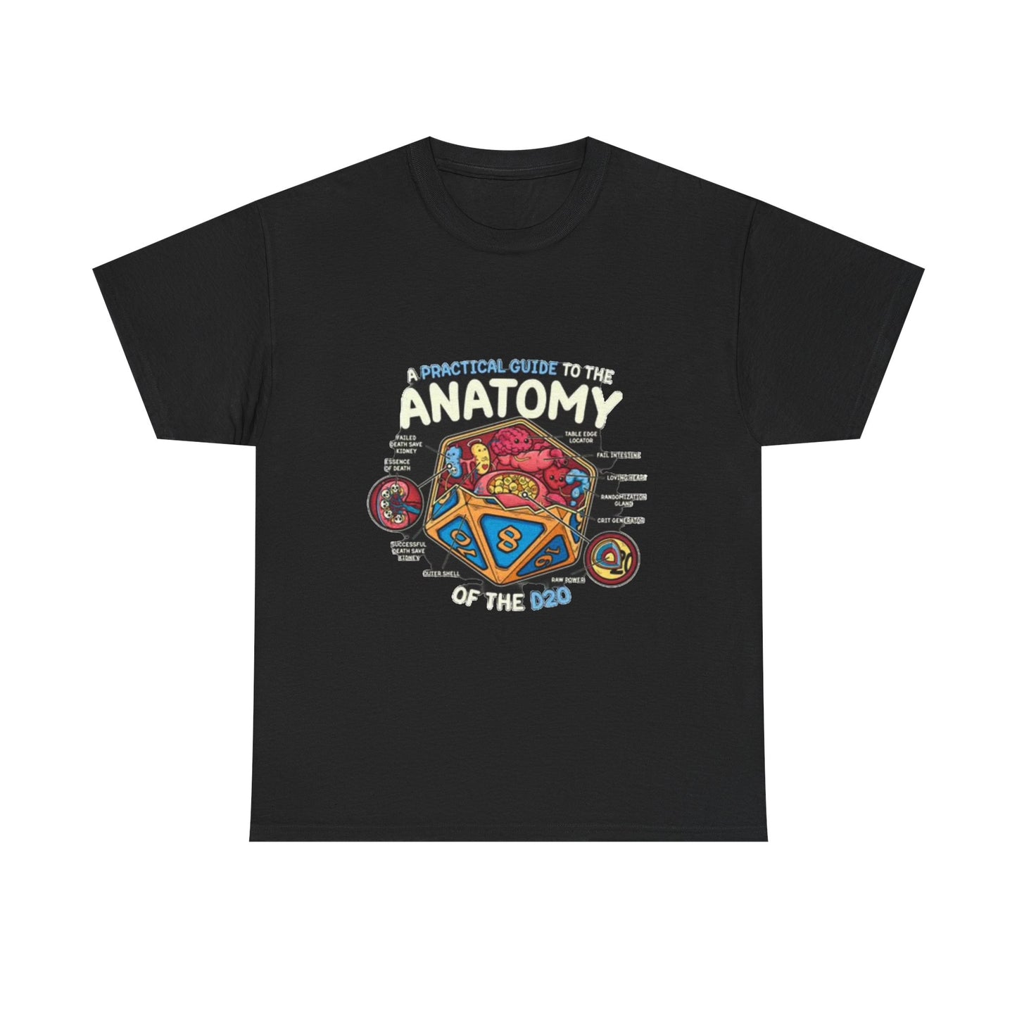 Funny Anatomy T Shirt Graphic Diagram Jokes Unisex Heavy Cotton Tee