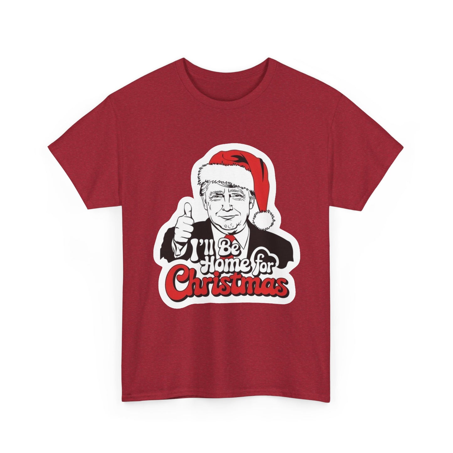 Trump Merry Christmas T Shirt Funny Holidays Graphic Unisex Heavy Cotton Tee