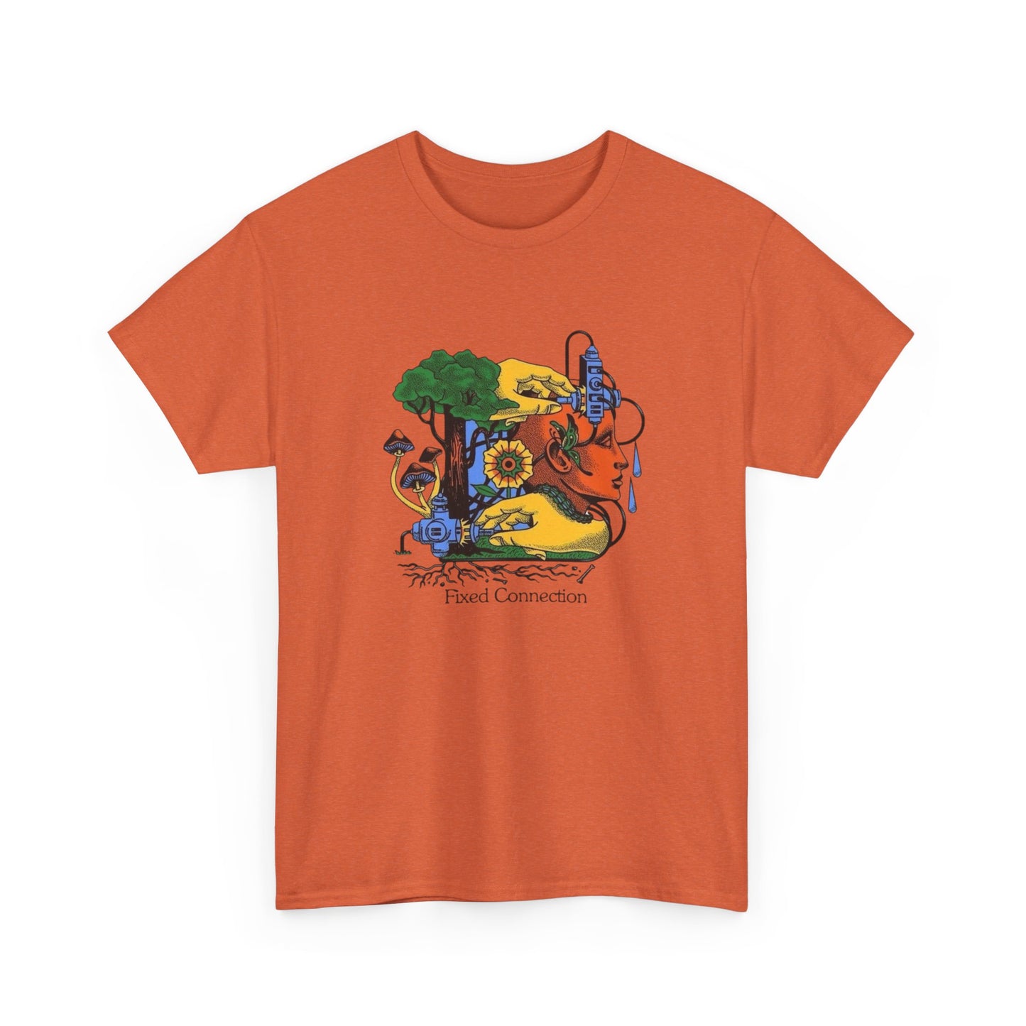 Fixed Connection Art Graphic T Shirt Unisex Heavy Cotton Tee Gift New