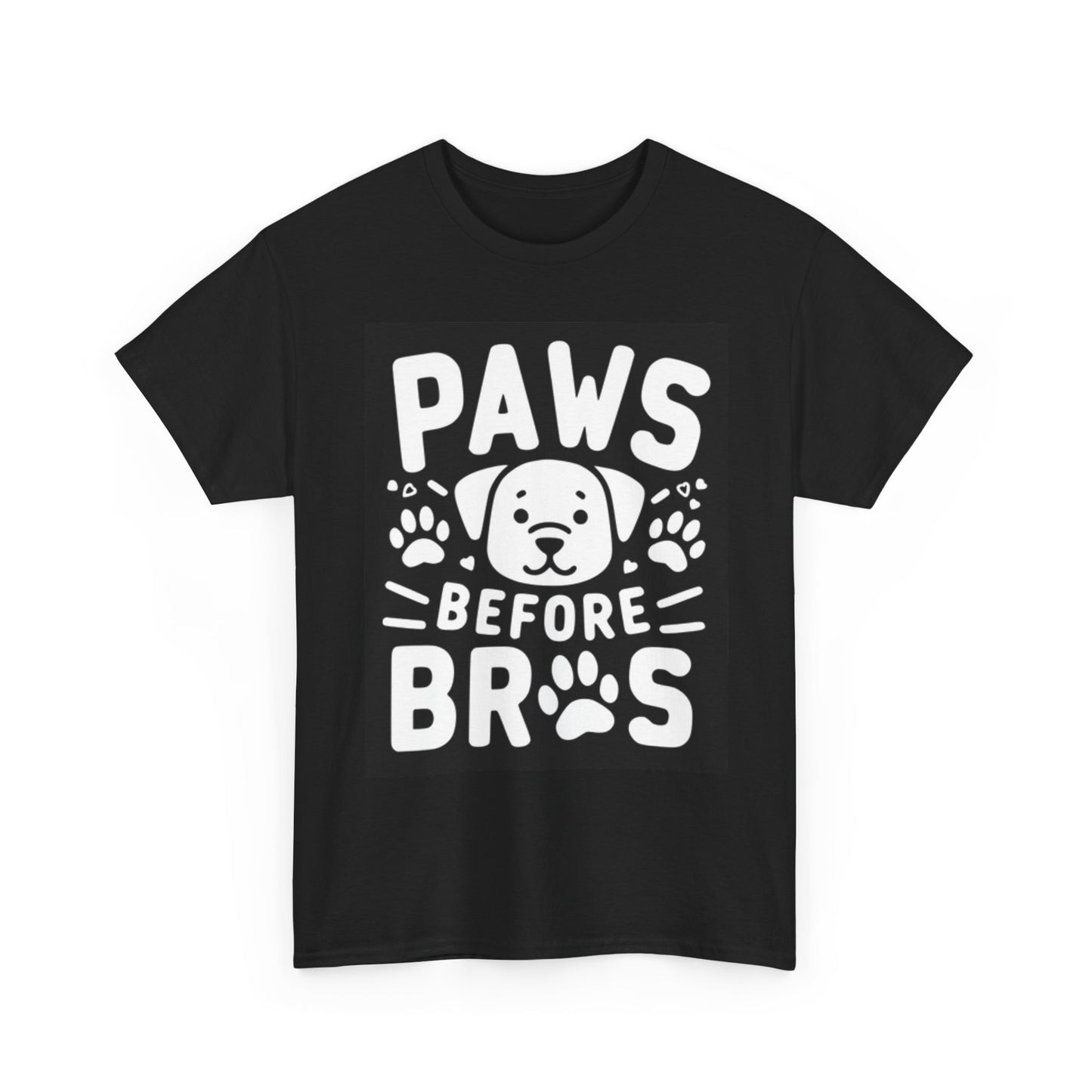 Paws Before Bras Graphic T Shirt Funny Dog Lover Unisex Heavy Cotton Tee