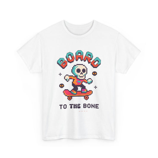 Board To The Bone Graphic T Shirt Skateboarding Men's Heavy Cotton Tee