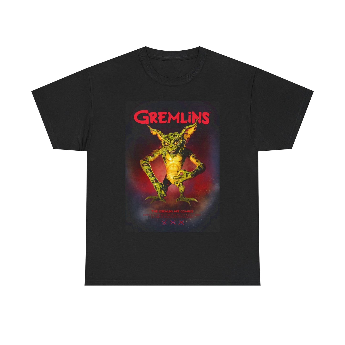 Gremlins Tshirt Vintage Christmas Movie Poster Retro Unisex Heavy Cotton Tee xx