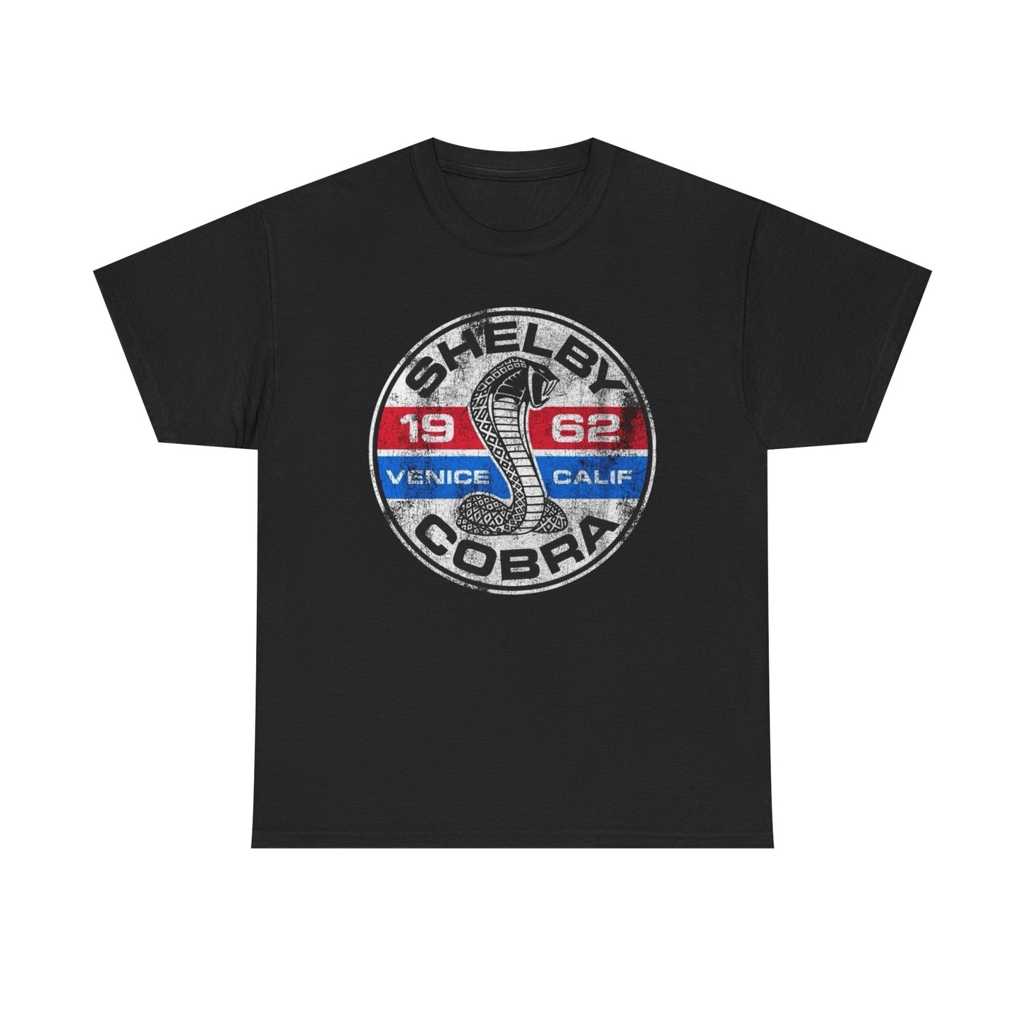 Shelby Cobra Retro Muscle Graphic T Shirt Men's Heavy Cotton Tee