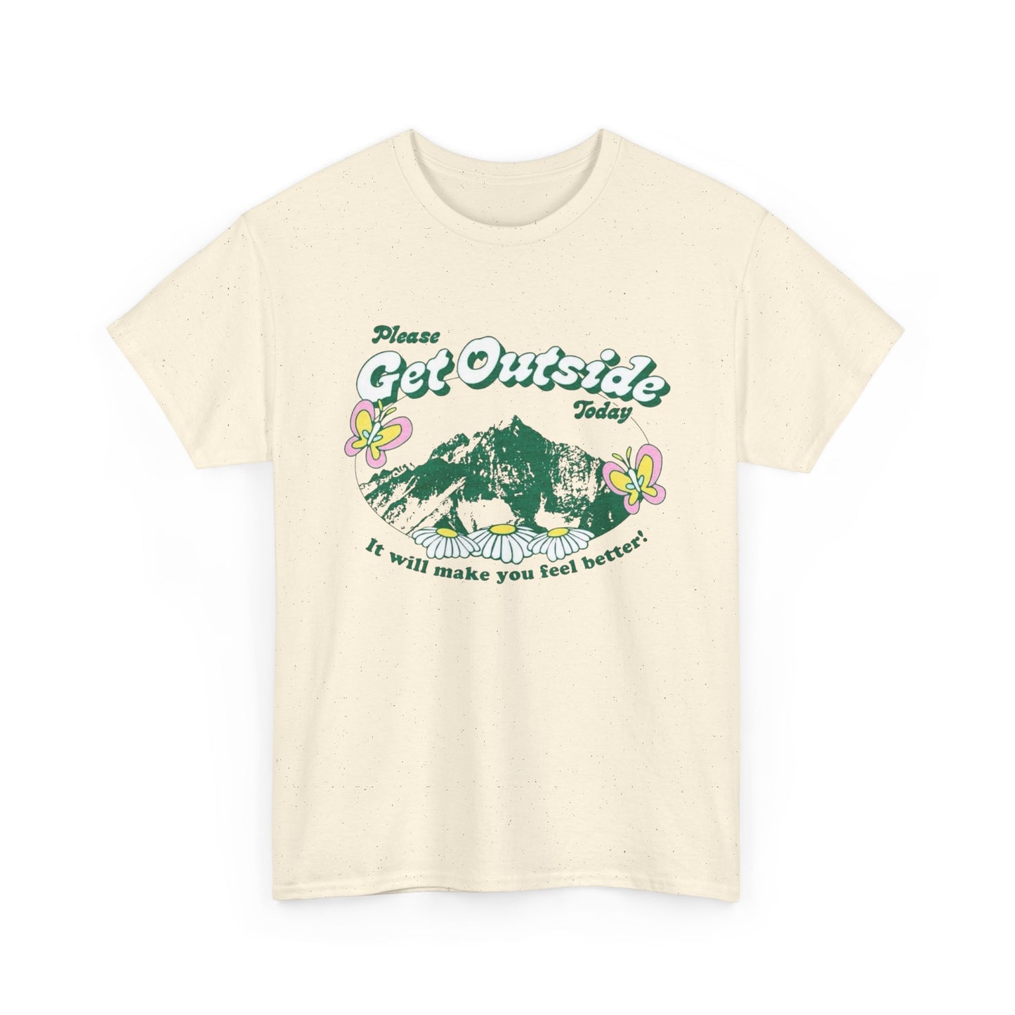 Please Get Outside Today Graphic T Shirt NEW Adult Unisex Heavy Cotton Tee