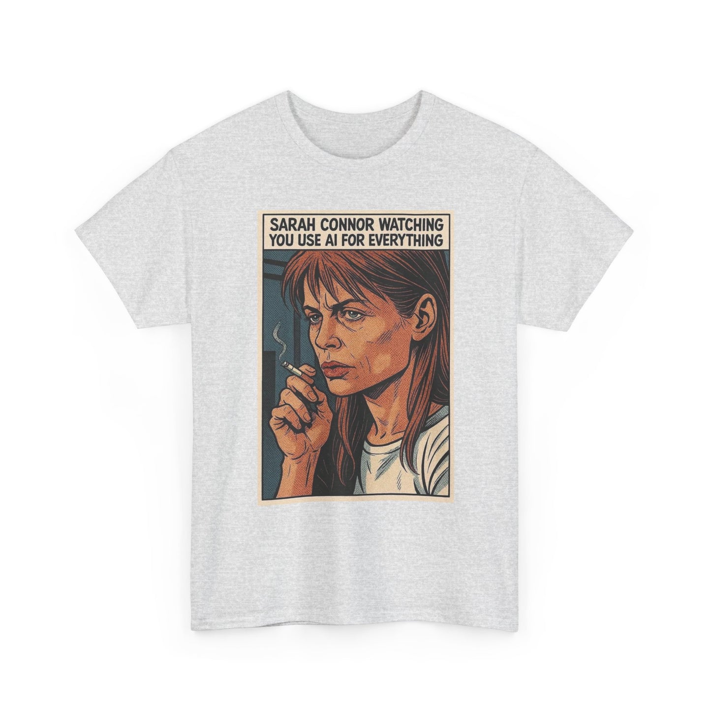 Terminator Artificial Intelligence Graphic T Shirt S-5XL Unisex Heavy Cotton Tee