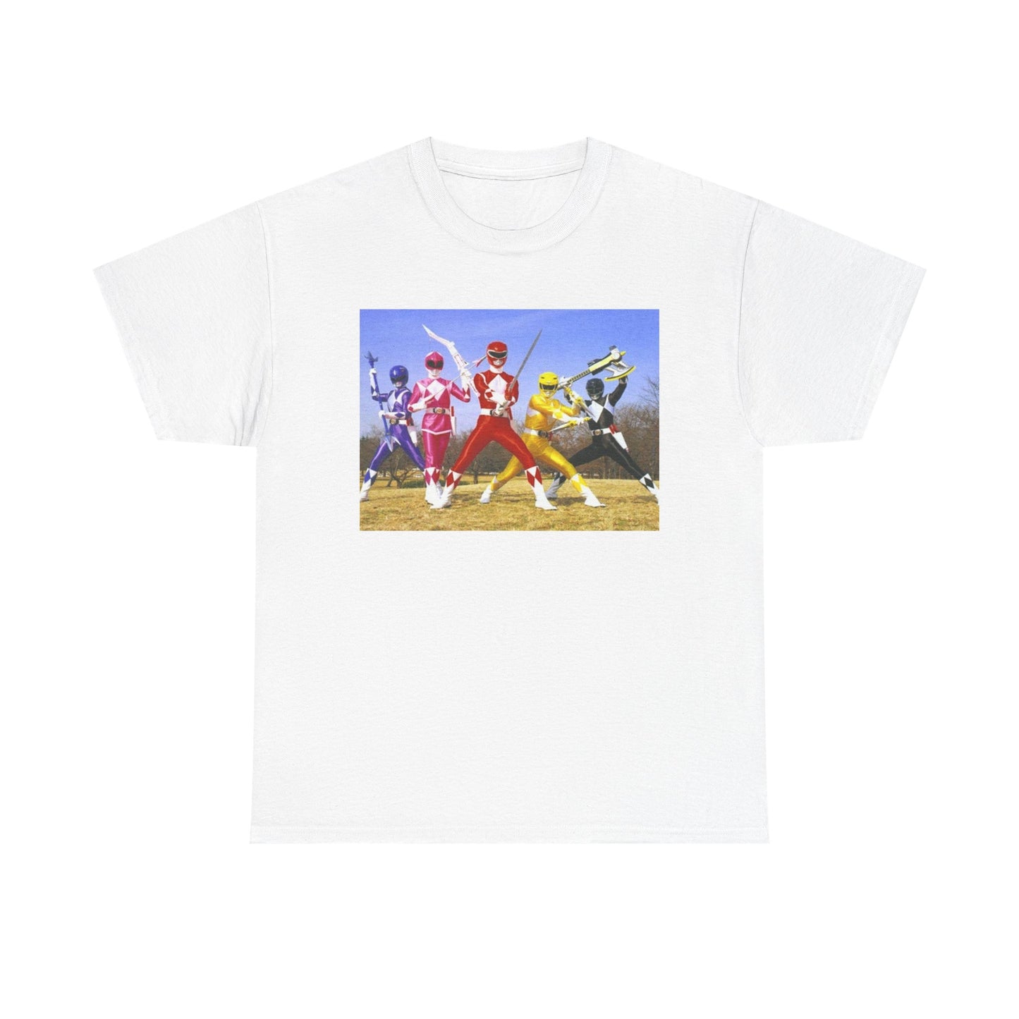 Power Rangers Tshirt Vintage 90s Kids Retro Tv Shows Unisex Heavy Nostalgia