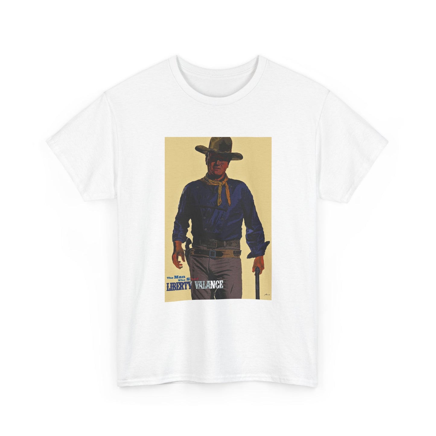 The Man Who Shot Liberty Valance Tshirt Vintage Poster John Wayne Heavy Cotton