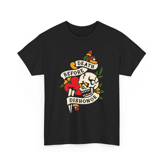 Death Before Dishonor Graphic T Shirt Men's Heavy Cotton Tee