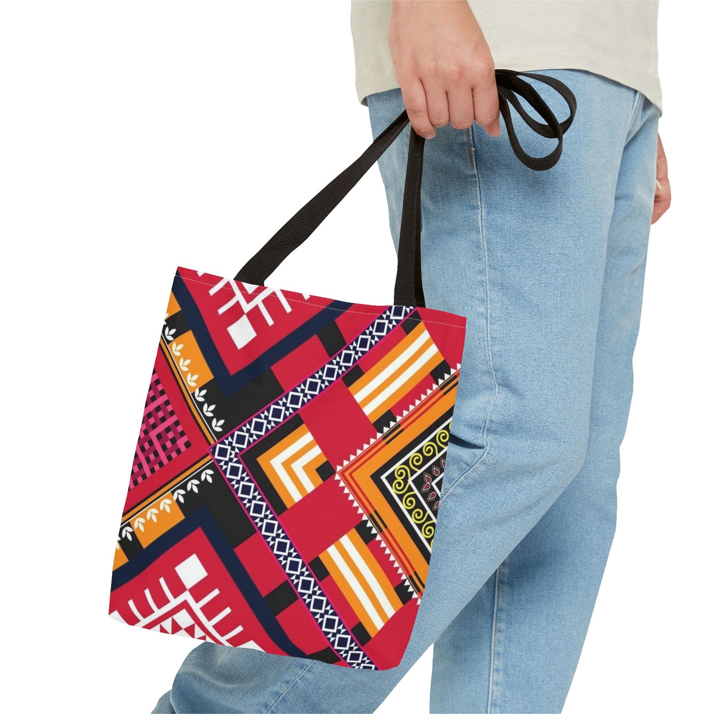 BRAND NEW WESTERN PRINT Multi Color TOTE BAG Fast Shipping (AOP) red