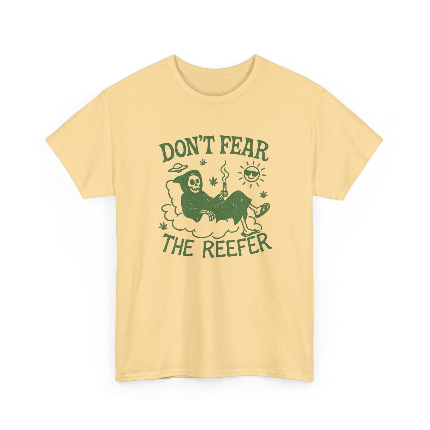 Don't Fear The Reefer Graphic T Shirt NEW Unisex Heavy Cotton Tee
