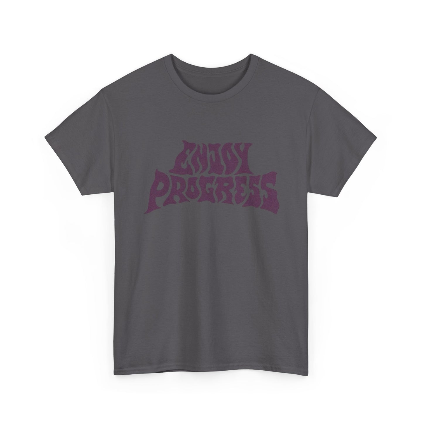 Enjoy Progress Vintage Graphic T-Shirt Unisex Comfy Heavy Cotton Tee
