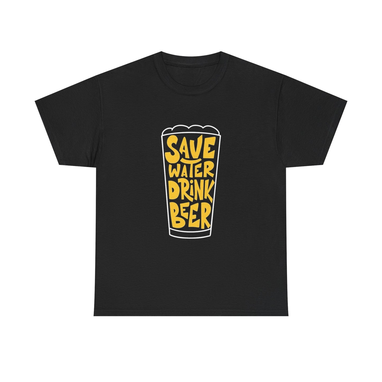 Save Water Drink Beer Graphic T Shirt ADULT Unisex Heavy Cotton Tee