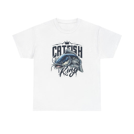 Catfish King Fishing Outdoors Graphic T Shirt Unisex Heavy Cotton Tee