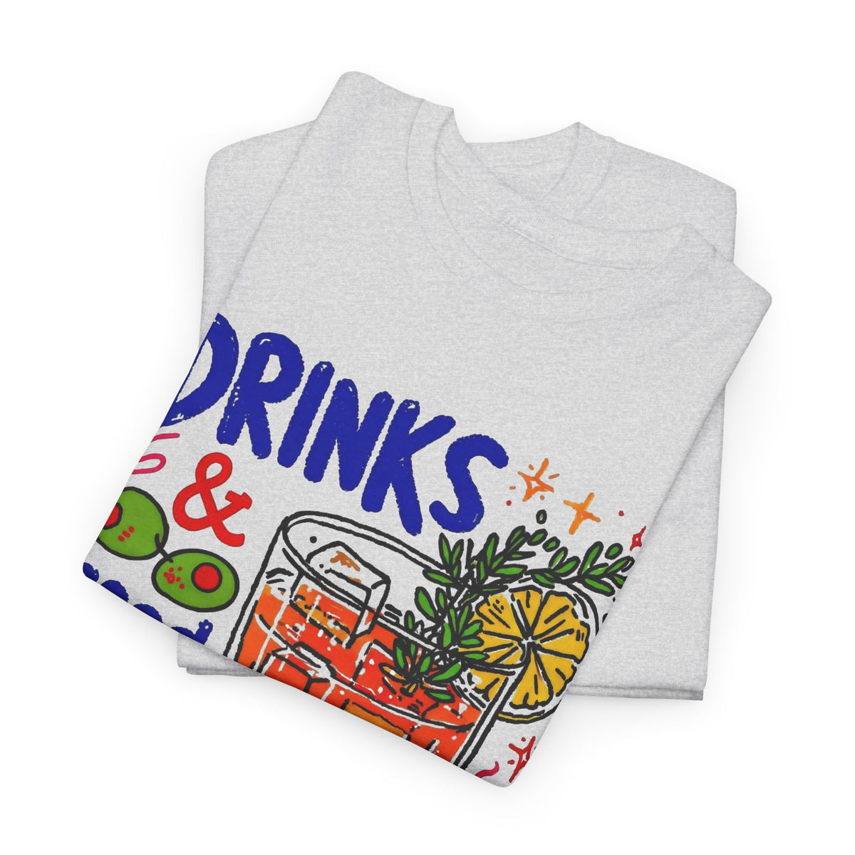 Drinks and Good Vibes Citrus Cocktail T-Shirt Men's Graphic Tee