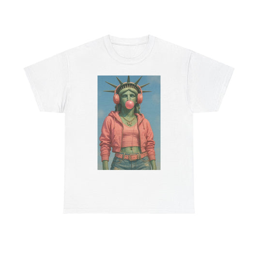 Statue Of Liberty Graphic T Shirt Funny Unisex Heavy Cotton Tee