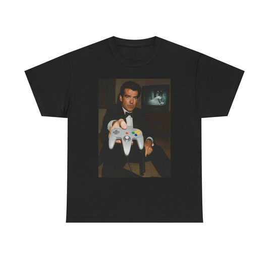 Golden eye Vintage Gaming Graphic T Shirt Unisex Heavy Cotton Tee Retro 90s Kids