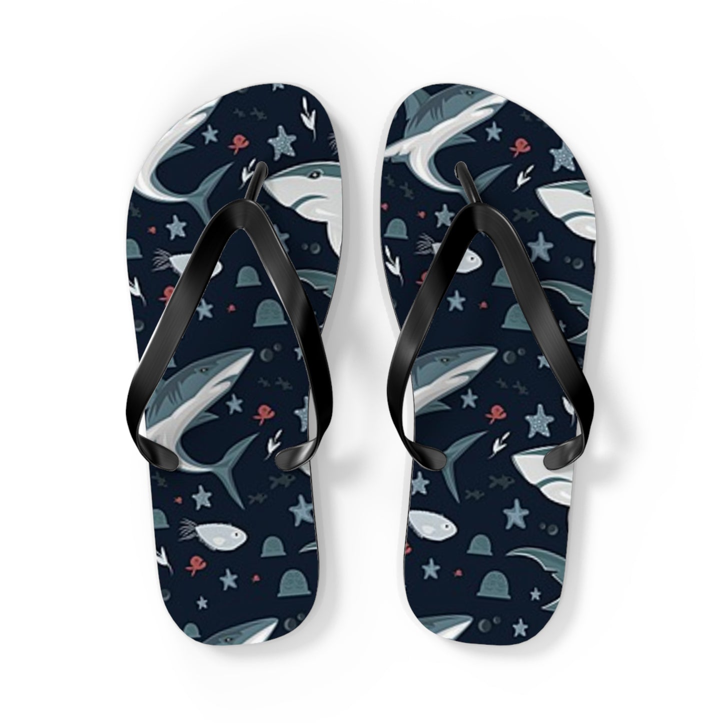 Shark Summer Sandals, Beach Shoes, Vacation Flip Flops, Pool Slides, Comfortable
