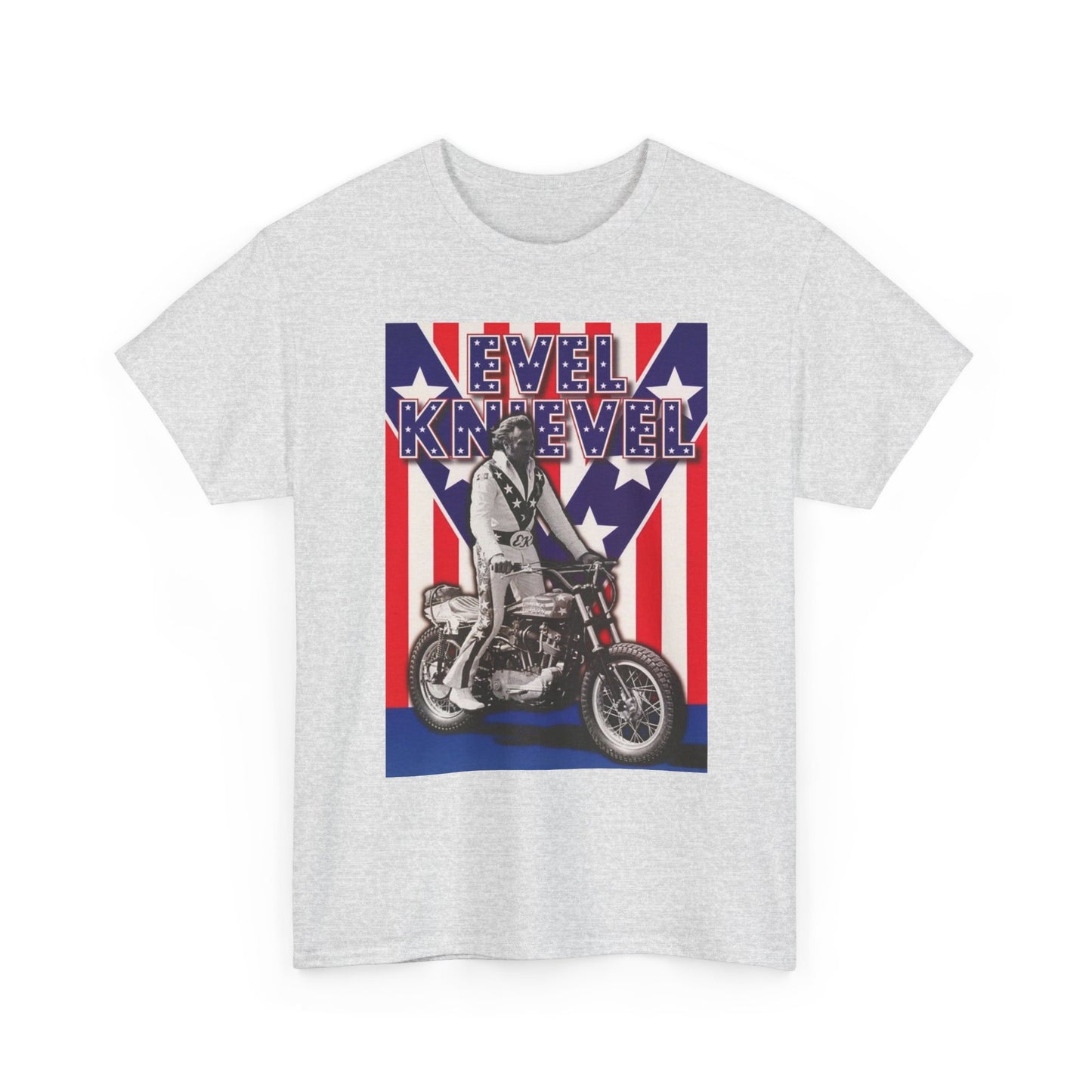 Evel Knievel Motorcycles Graphic T Shirt S-5XL Unisex Heavy Cotton Tee