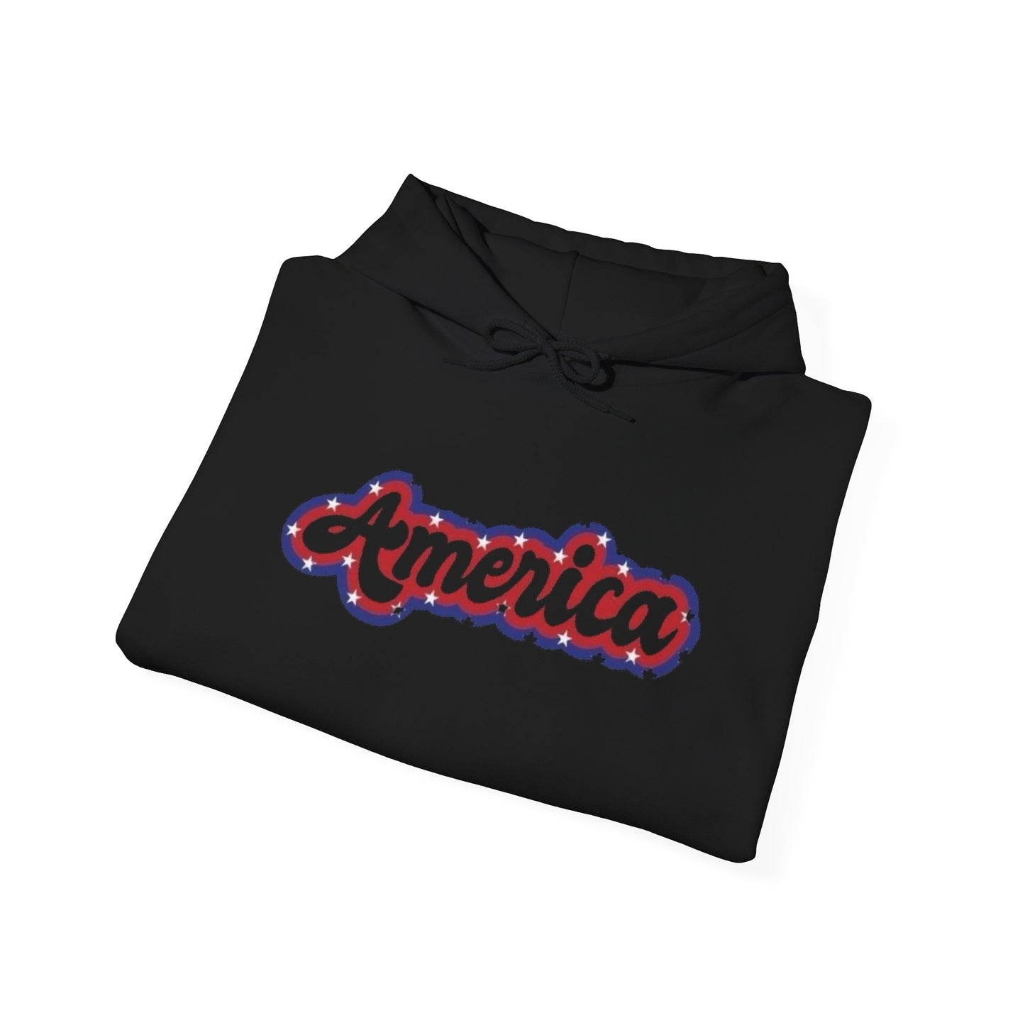 America Flag Retro USA Graphic Hoodie Unisex Heavy Blend™ Hooded Sweatshirt