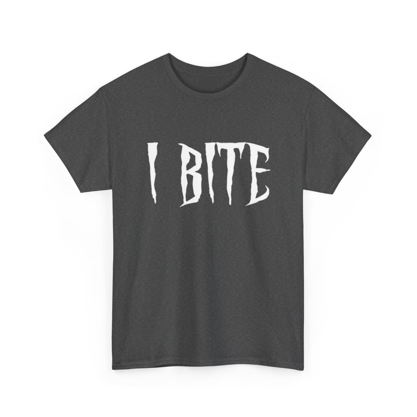 I Bite Shirt Funny Joke Graphic Vampire Dad Humor Unisex Heavy Cotton Tee
