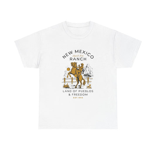 New Mexico Cowboy Vintage Graphic T Shirt Unisex Heavy Cotton Tee New Gift