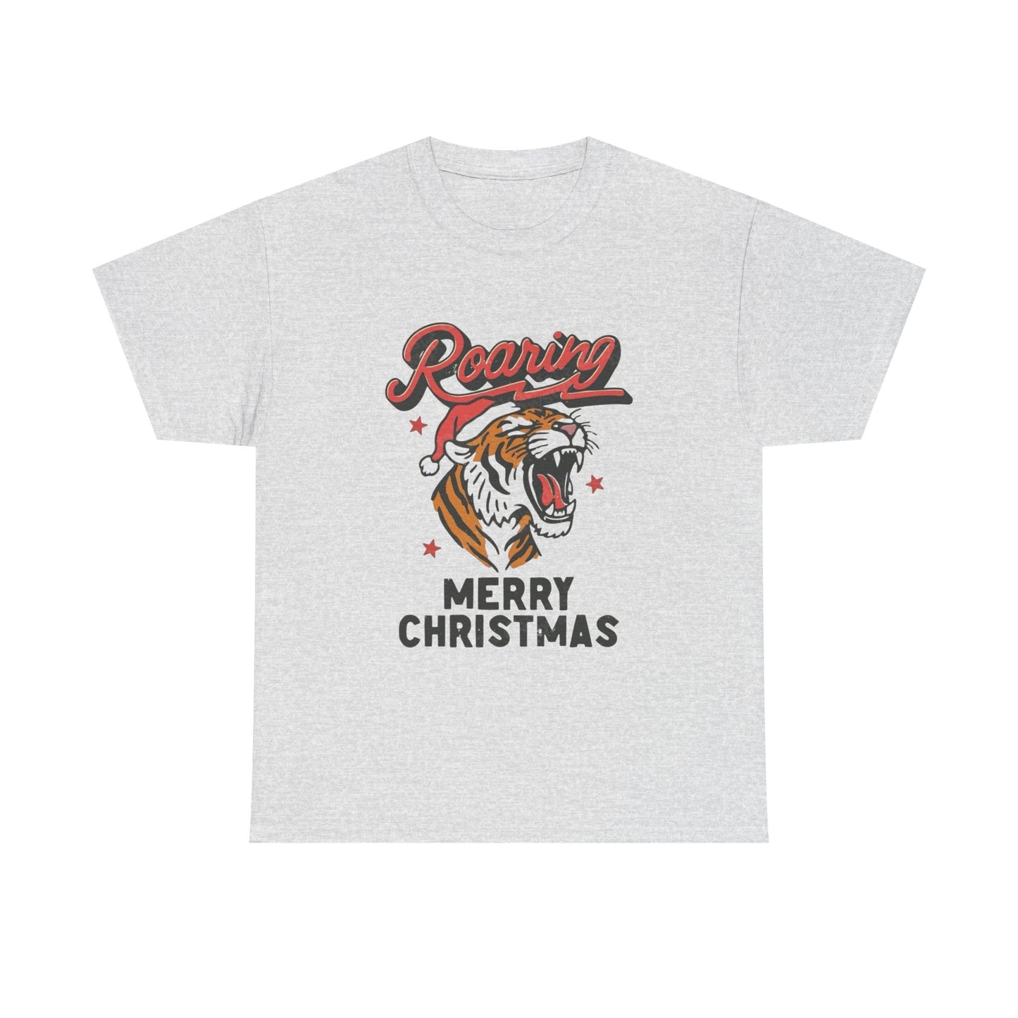 Roaring Merry Christmas Graphic T Shirt NEW Unisex Heavy Cotton Tee