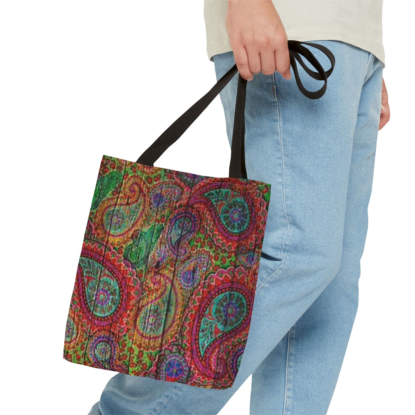 Red Multi Paisley  Color BRAND NEW MODERN Tote Bag (AOP)