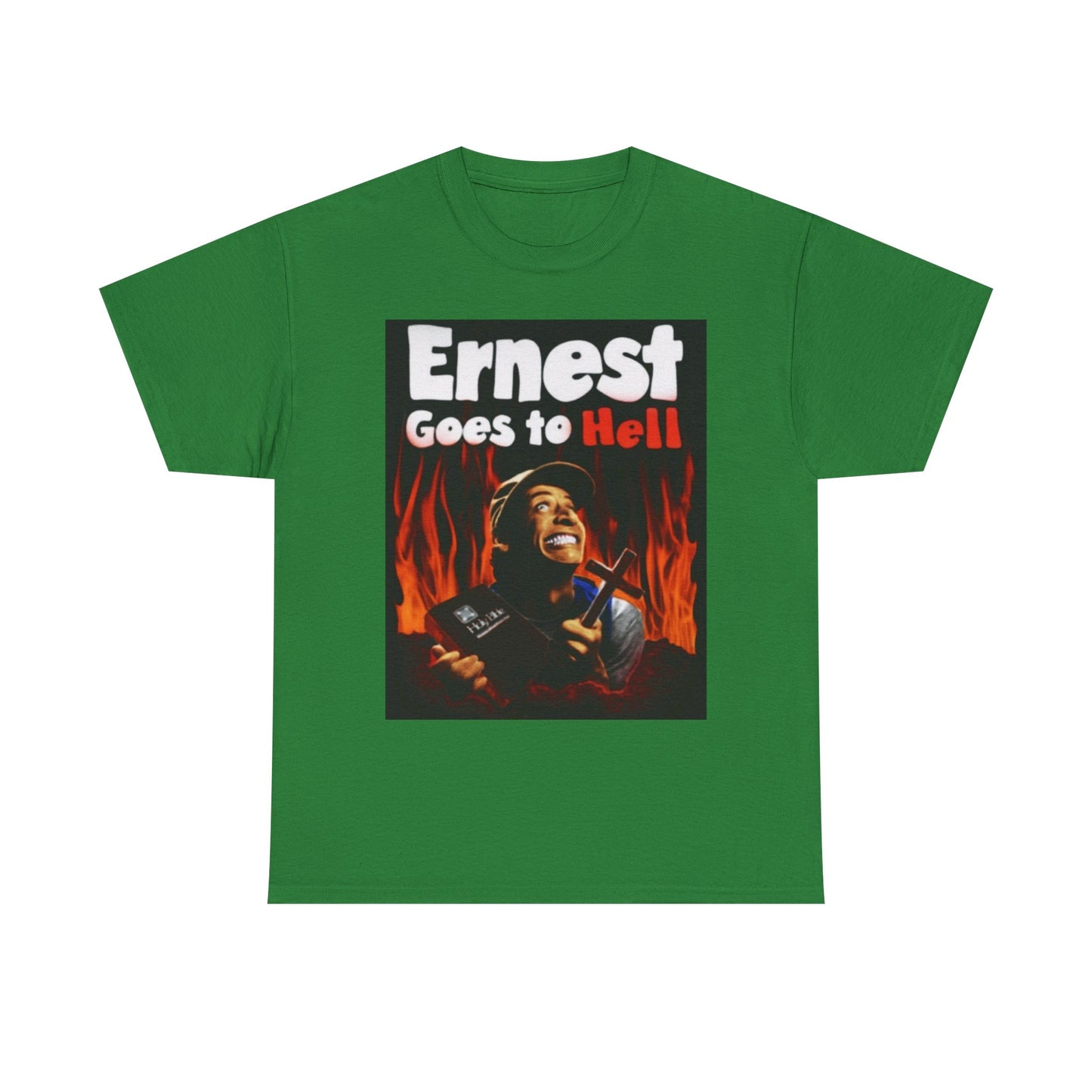 Ernest Goes To Hell Graphic T Shirt Funny Vintage Poster Unisex Heavy Cotton Tee