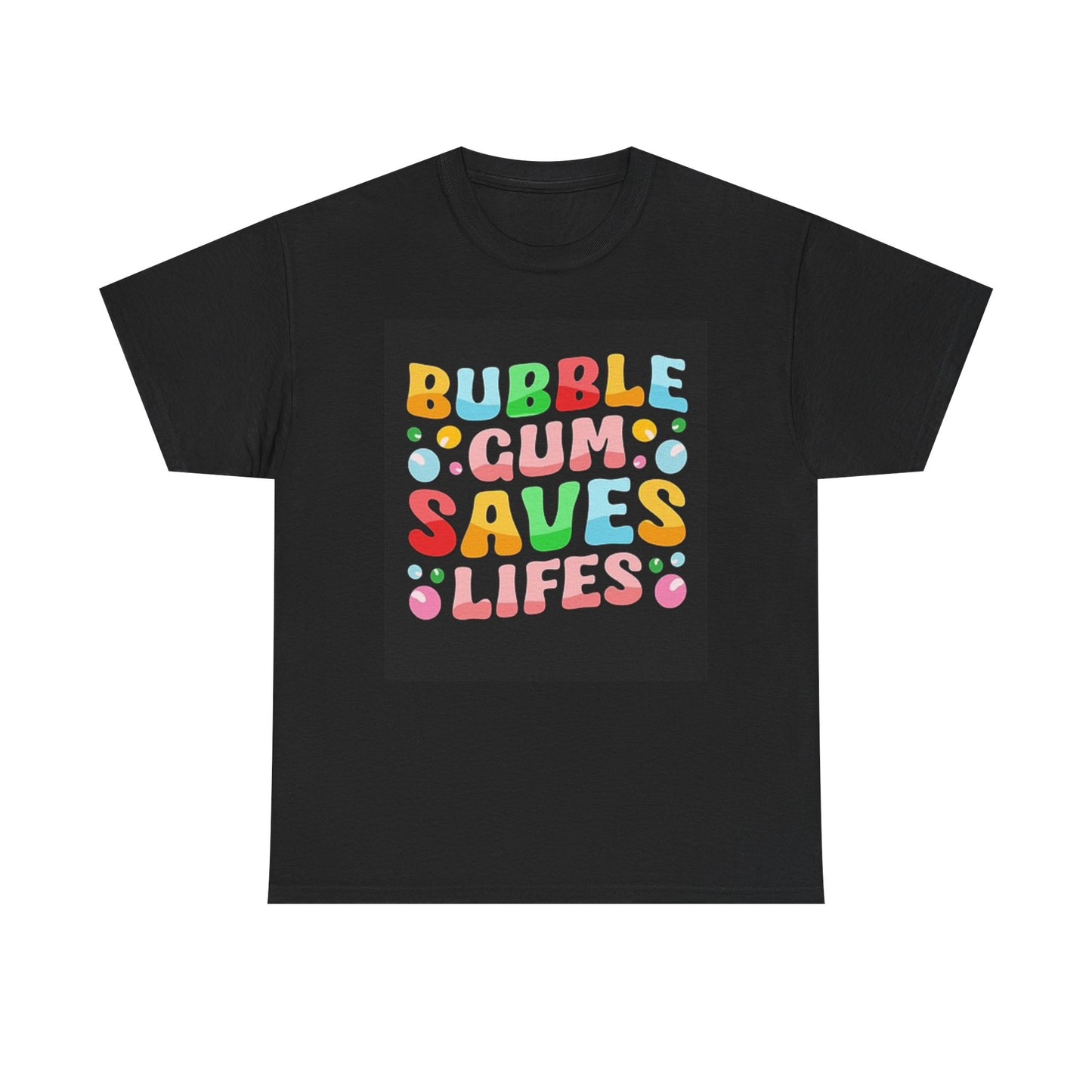 Bubble Gum Saves Lives Graphic T Shirt NEW Unisex Heavy Cotton Tee