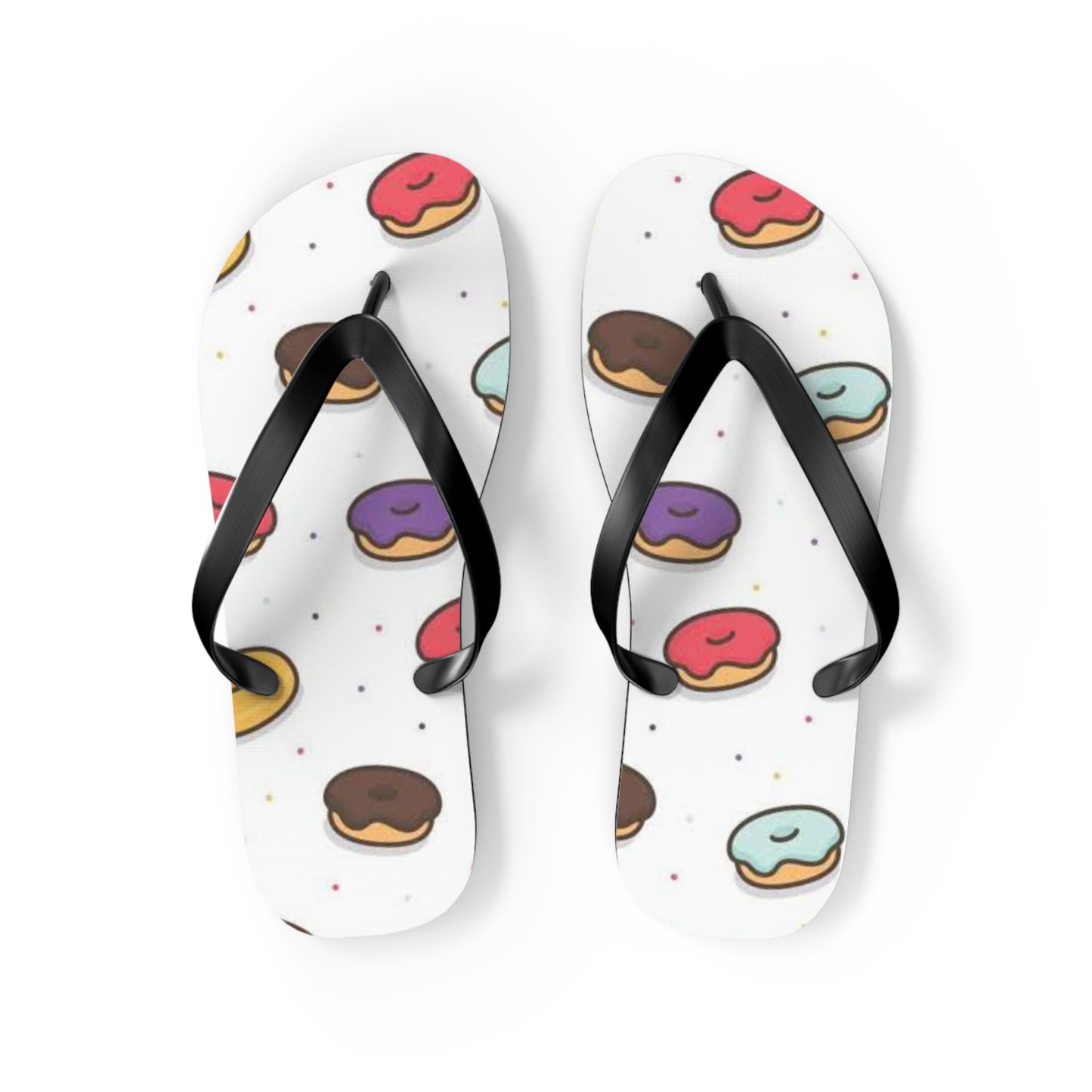 Donuts Summer Sandals, Beach Shoes, Vacation Flip Flops, Pool Slides
