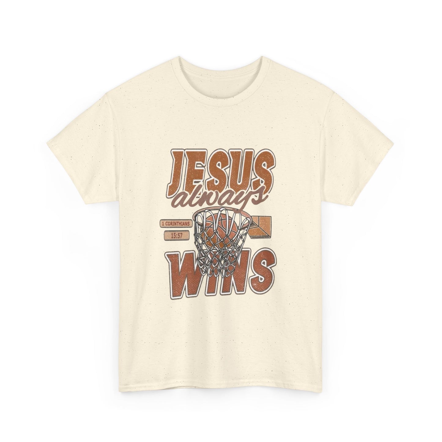 Jesus Always Wins Graphic T Shirt Unisex Heavy Cotton Tee