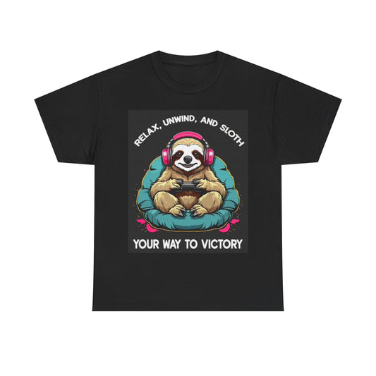 Slothing Video Games Shirt Funny Gaming Gamer Unisex Heavy Cotton Tee