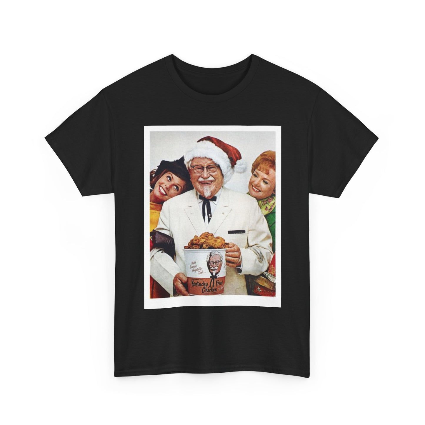 KFC Shirt Christmas Graphic Funny Vintage Gift Retro Unisex Heavy Cotton Tee