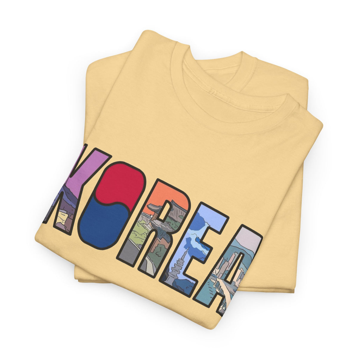 Korea Graphic T Shirt Men's Korean Heavy Cotton Tee