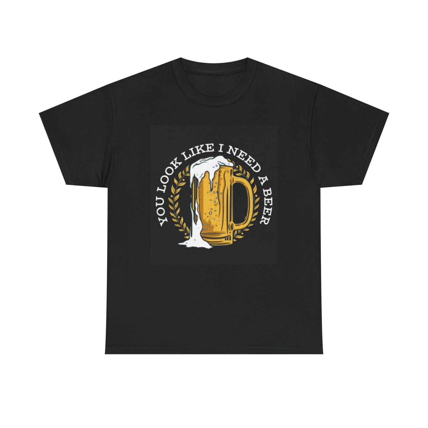 Need A Beer Graphic T Shirt Funny Beer Mug Jokes Bar Unisex Heavy Cotton Tee