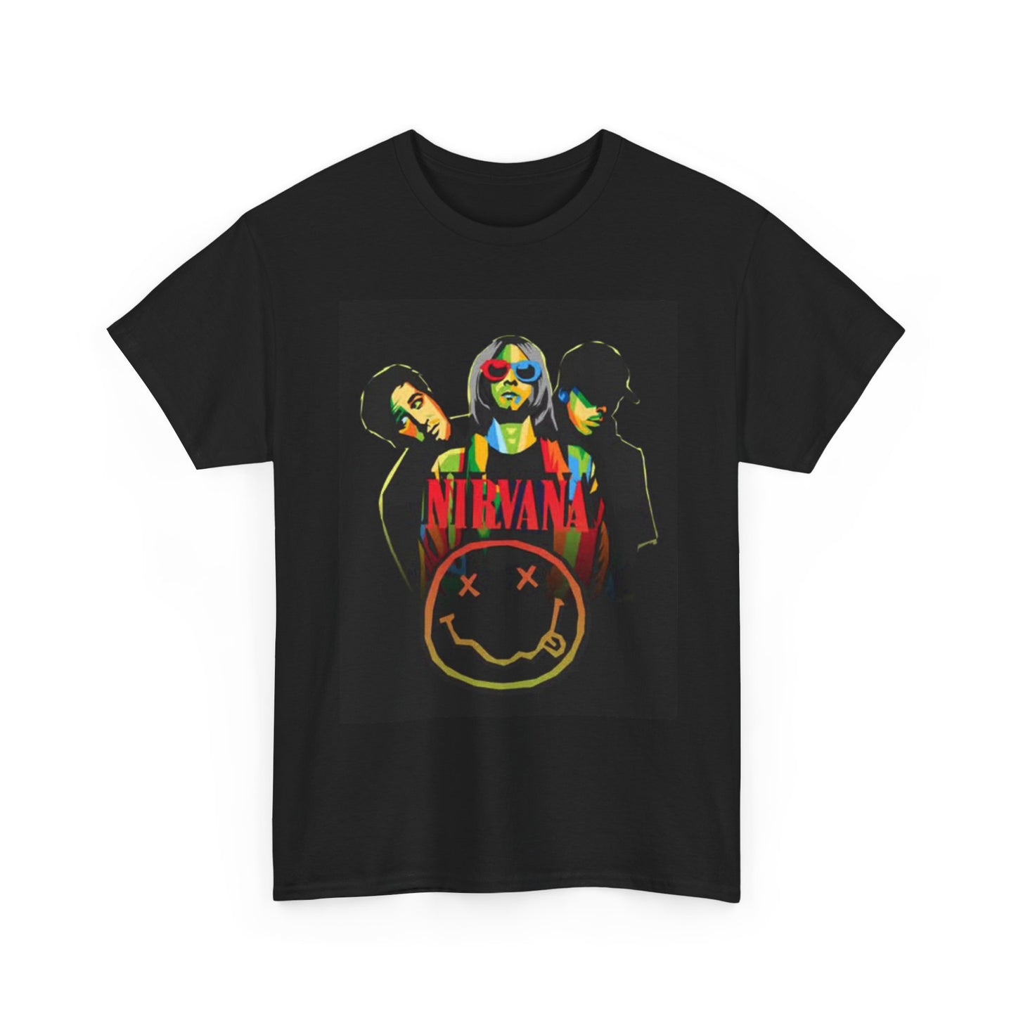 Nirvana Graphic T Shirt Retro Grunge Vintage Kurt Unisex Heavy Cotton Tee