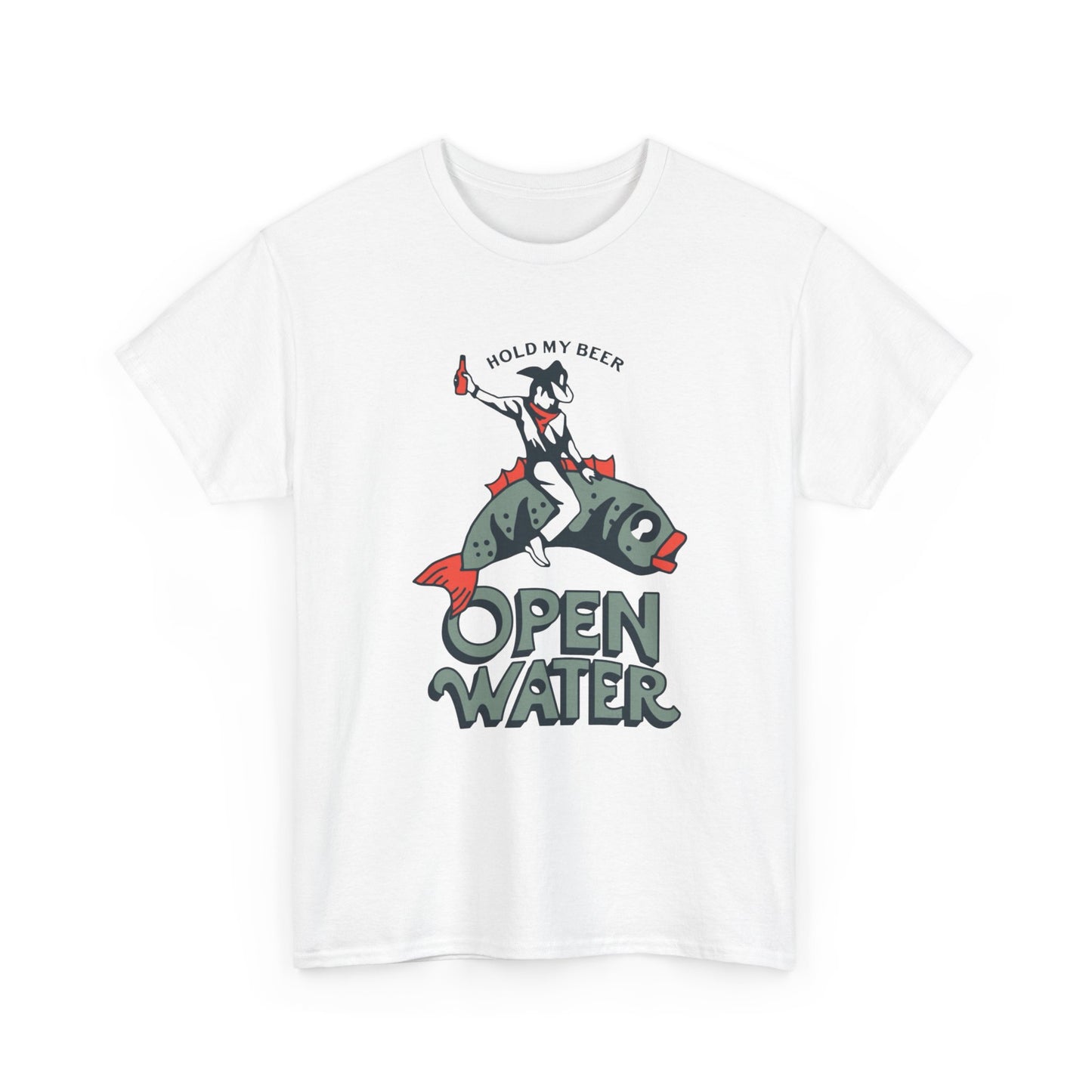 Hold My Beer Fishing Graphic T Shirt NEW ADULT Unisex Heavy Cotton Tee