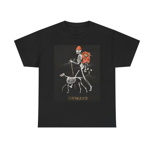 Onward Hiking Graphic T Shirt Outdoors Dogs Unisex Heavy Cotton Tee