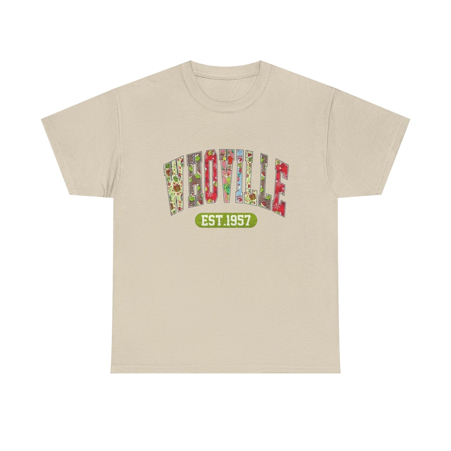 Whoville The Grinch Christmas Graphic T Shirt Unisex NEW Heavy Cotton Tee