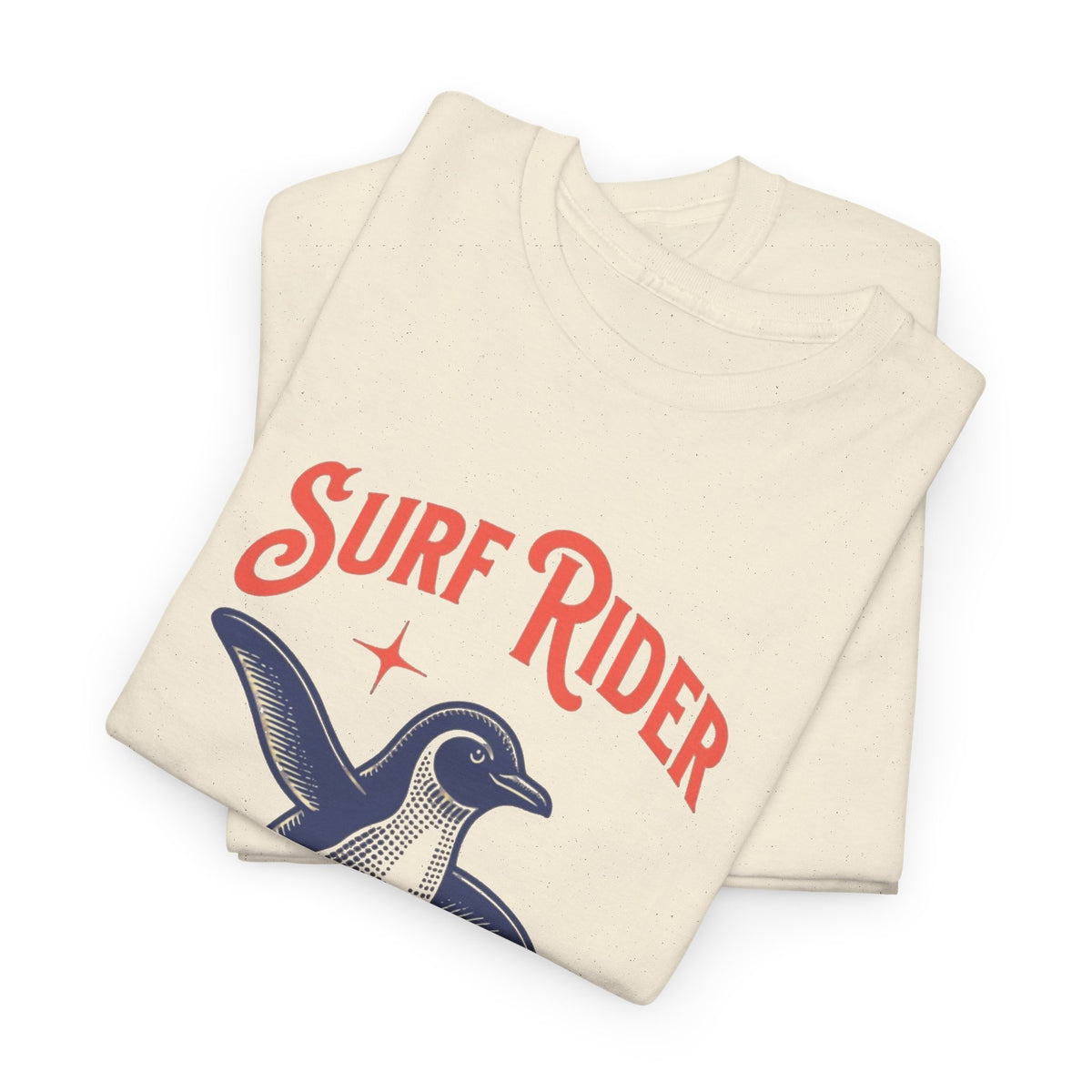 Surf Rider Penguin Graphic T Shirt Men's Heavy Cotton Tee