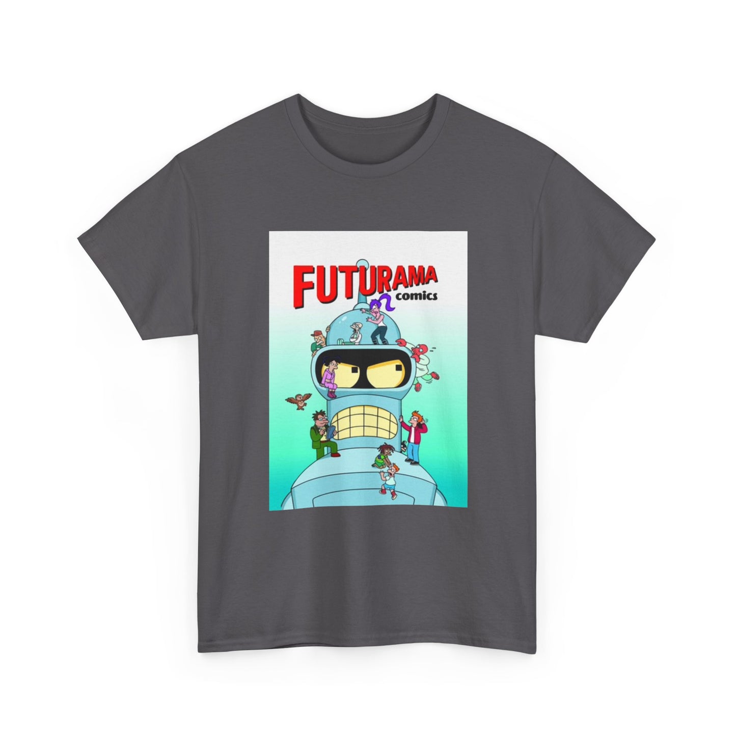 Futurama Shirt Bender Tv Series Graphic Funny Cartoon Unisex Heavy Cotton Tee