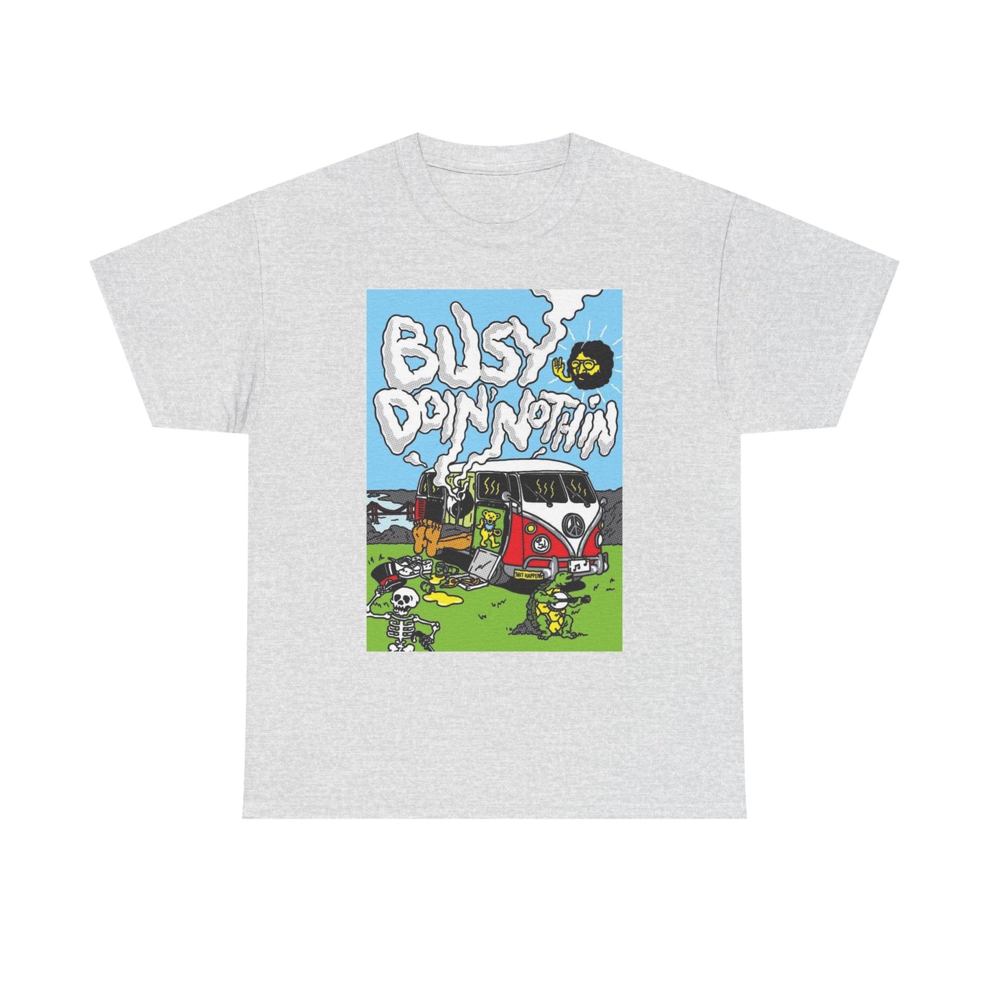 Jerry Garcia Busy Doin Nothin Graphic T Shirt Unisex Heavy Cotton Tee